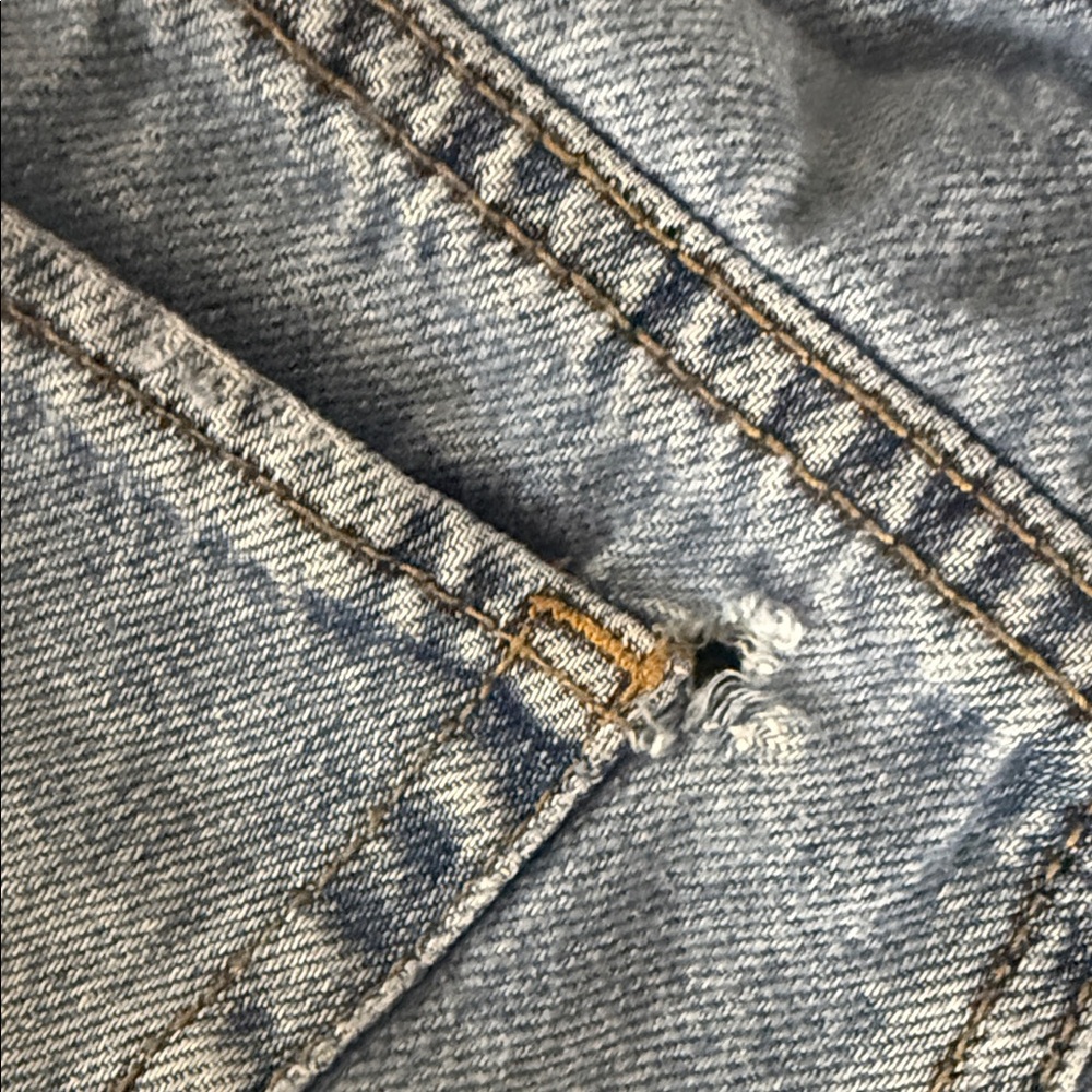 Aeropostale Ripped Blue Jean Shorts - Picture 6 of 6